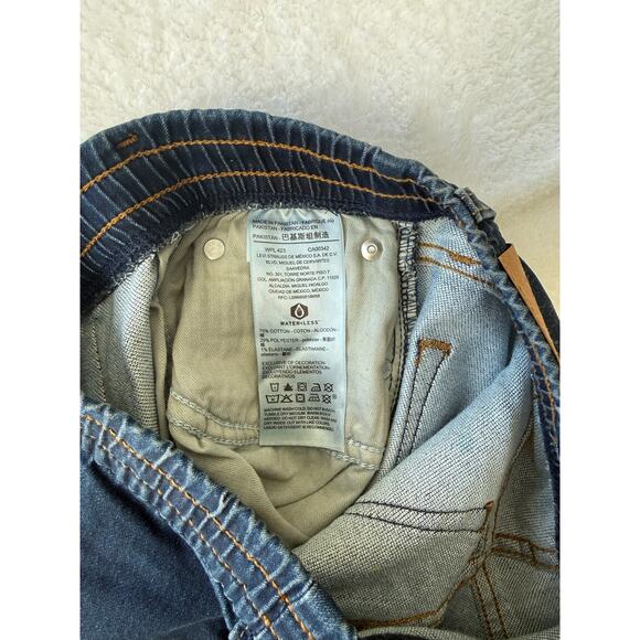 Levis Boys Denizen Jeans Size 10 Pull On Elastic Waist Sweatpant Jean Drawstring - Picture 3 of 6